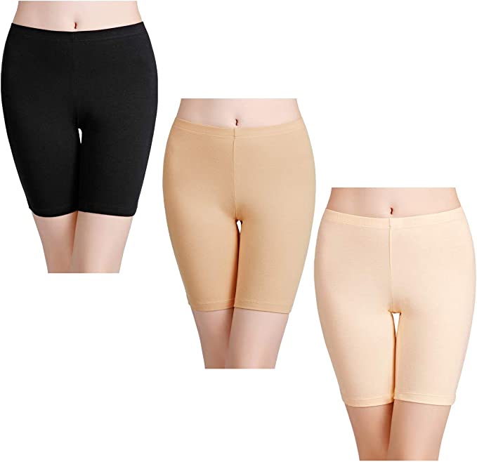 4.5 Inseam Womens Trunks Underwear Soft Cotton Boxer Briefs Ladies Anti  Chafing Plus Size Boy Shorts Panties Pack Of 4