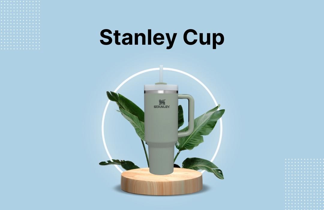 Elegant White Marble Stanley Tumbler Cup