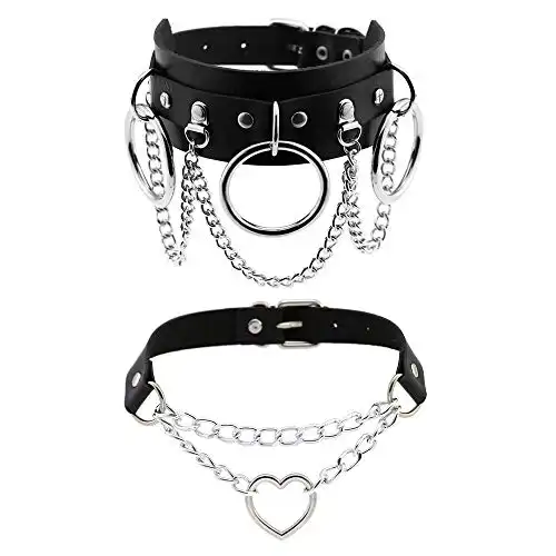 YA-LIDS Choker Collar for Women Girls, Adjustable Rock Punk Choker Collar Necklace