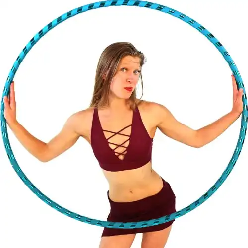 The Spinsterz Beginner Hoop: Weighted Fitness Hula-Hoop for Adults Weight Loss, Waist Exercise Ring for Cardio & Core, Adjustable Quality Detachable Hula Shaper for Beginners, Made in USA - Amazon...