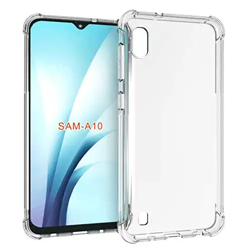 PUSHIMEI Samsung Galaxy A10 Case[not fit Galaxy A10e 5.8"], Soft TPU Crystal Transparent Slim Anti Slip Full-Body Protective Phone Case Cover for Samsung Galaxy A10 6.2"(Clear Anti-Shock TPU...