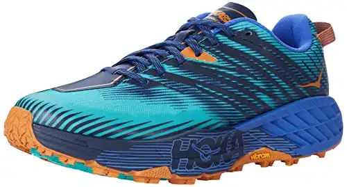HOKA ONE ONE Mens Speedgoat 4 Textile Synthetic Atlantis Dazzling Blue Trainers 8 US