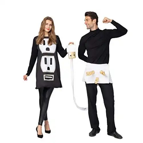 Spooktacular Creations USB/Light Plug and Socket Couple Set Halloween Costume for Adult (X-Large)