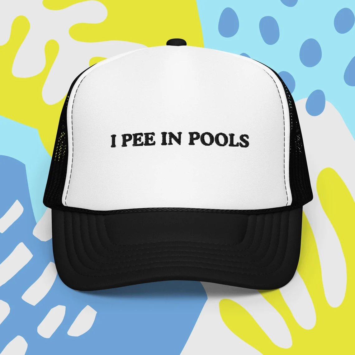 I Pee in Pools Foam Trucker Hat Two Tone Trucker Hat Summer - Etsy